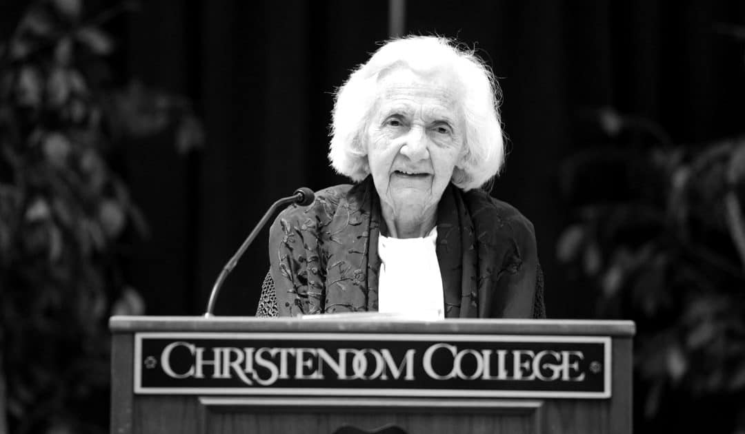 Christendom Mourns the Passing of Dr. Alice von Hildebrand