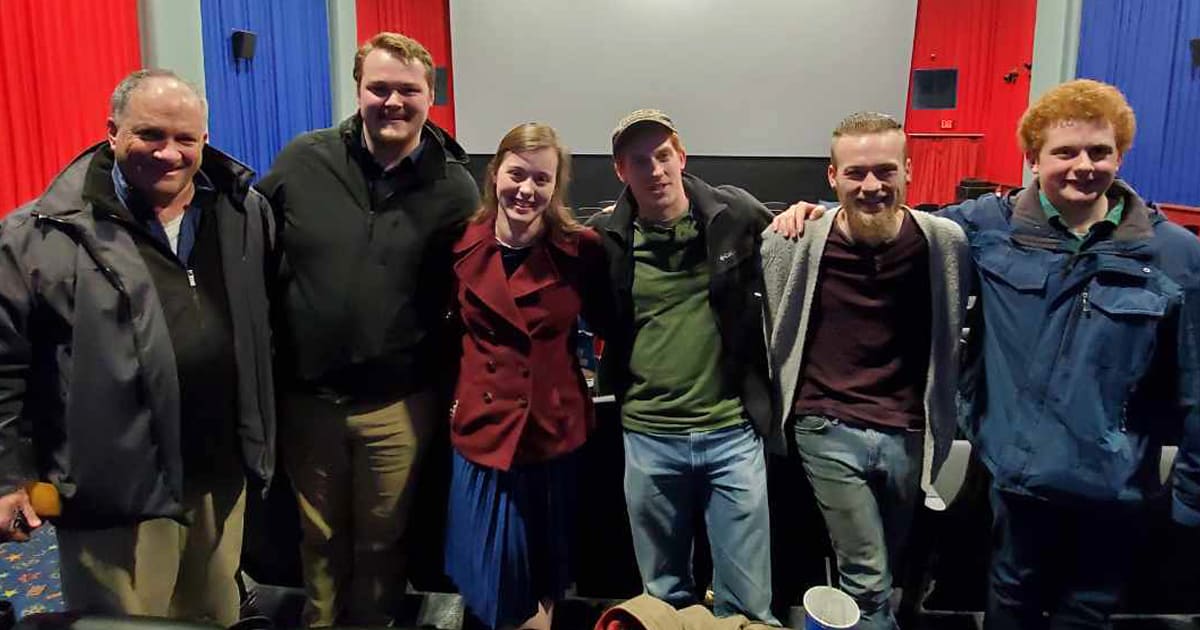 Gutschke (far right) with members of his cast and crew for "The Promise."