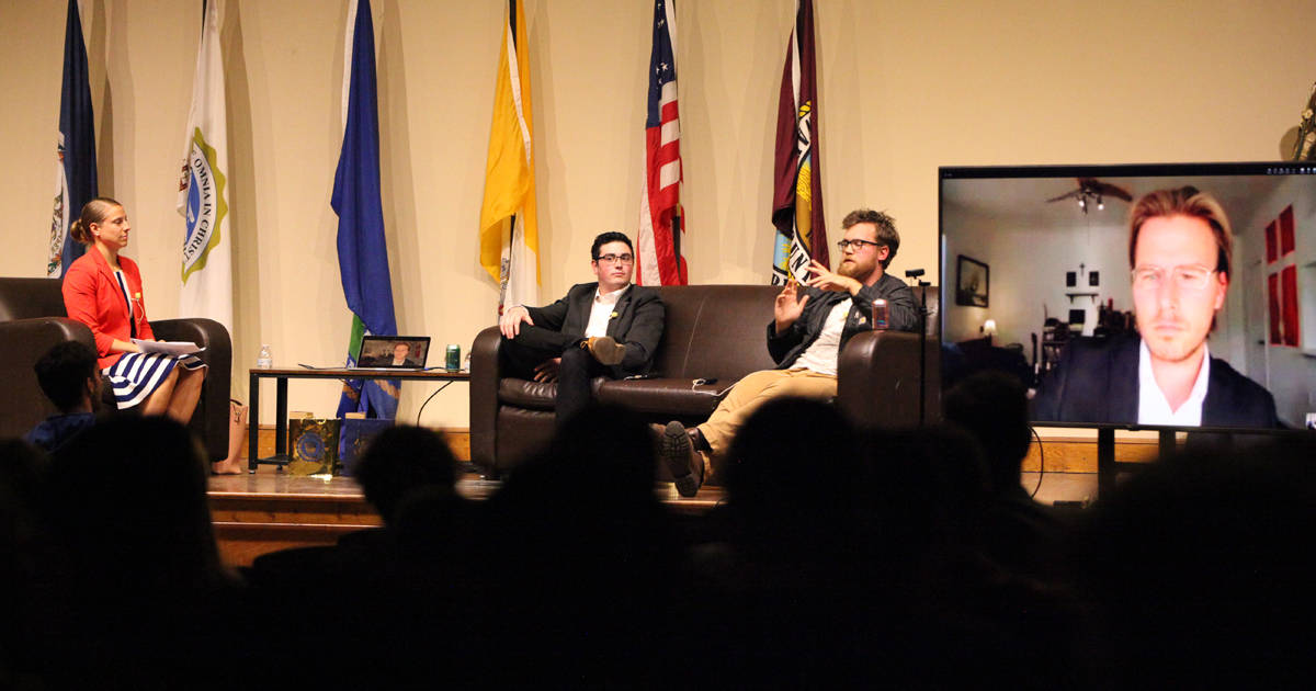 Alumni Leif Pilegaard ('15), Dominic McFadden ('21), and John Briggs (‘21) have all found success in the field since graduation and returned to campus for the final Life on Tap event of the academic year, giving students insights into how they also can use their education to find success in the field of customer service and sales.