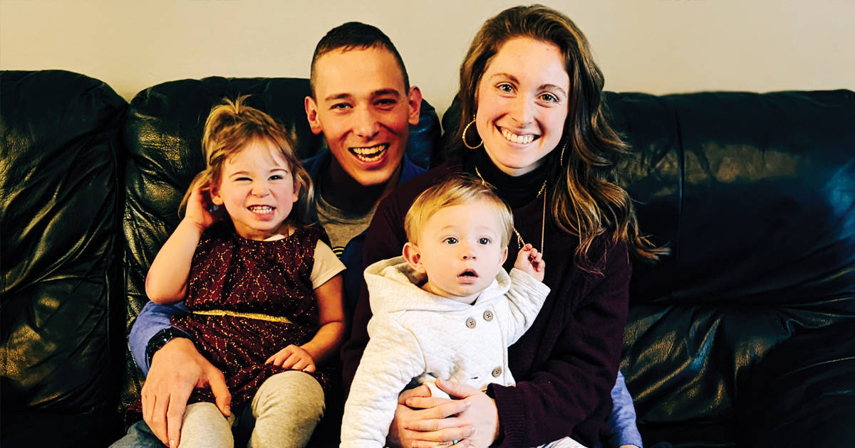 Richard and Danielle with their children, Zelie and Frances. 