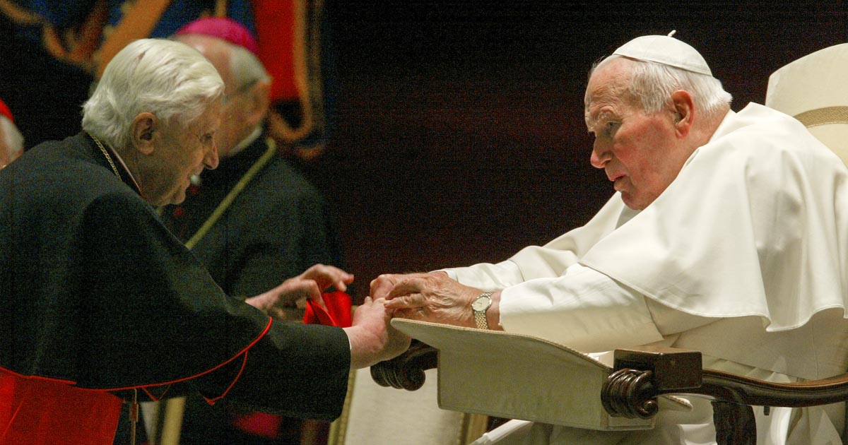 Pope Benedict XVI was one of Pope St. John Paul II's closest confidants.