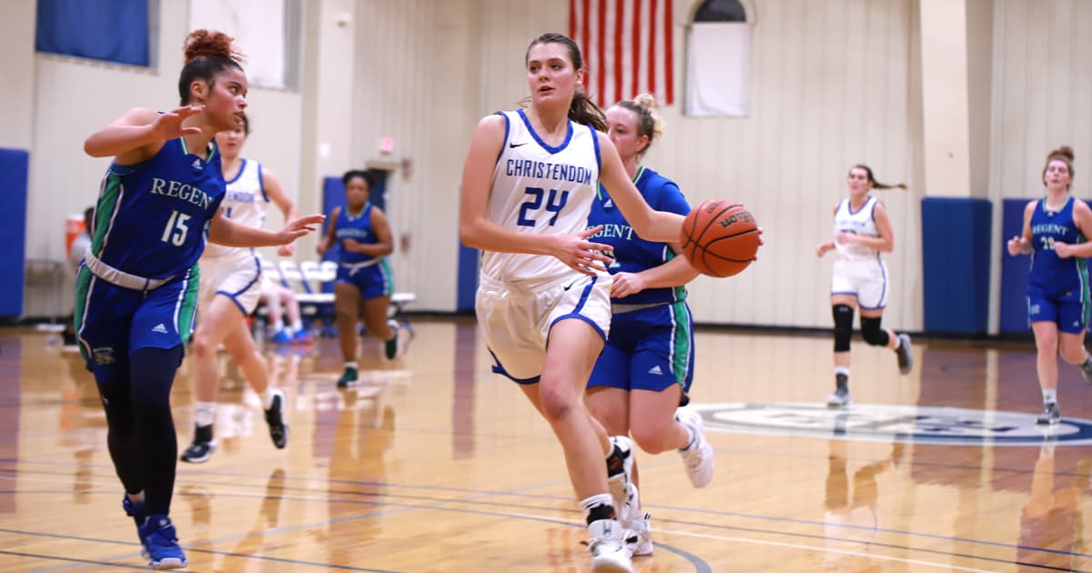 Christendom’s women’s basketball team saw their eight-game winning streak snapped this week but bounced right back, picking up their fourteenth win on Saturday against Regent University.