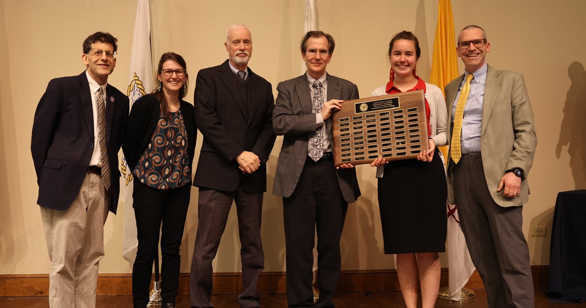 The history department’s Warren H. Carroll Award for Outstanding Senior History Thesis was given to Bridget Crnkovich
