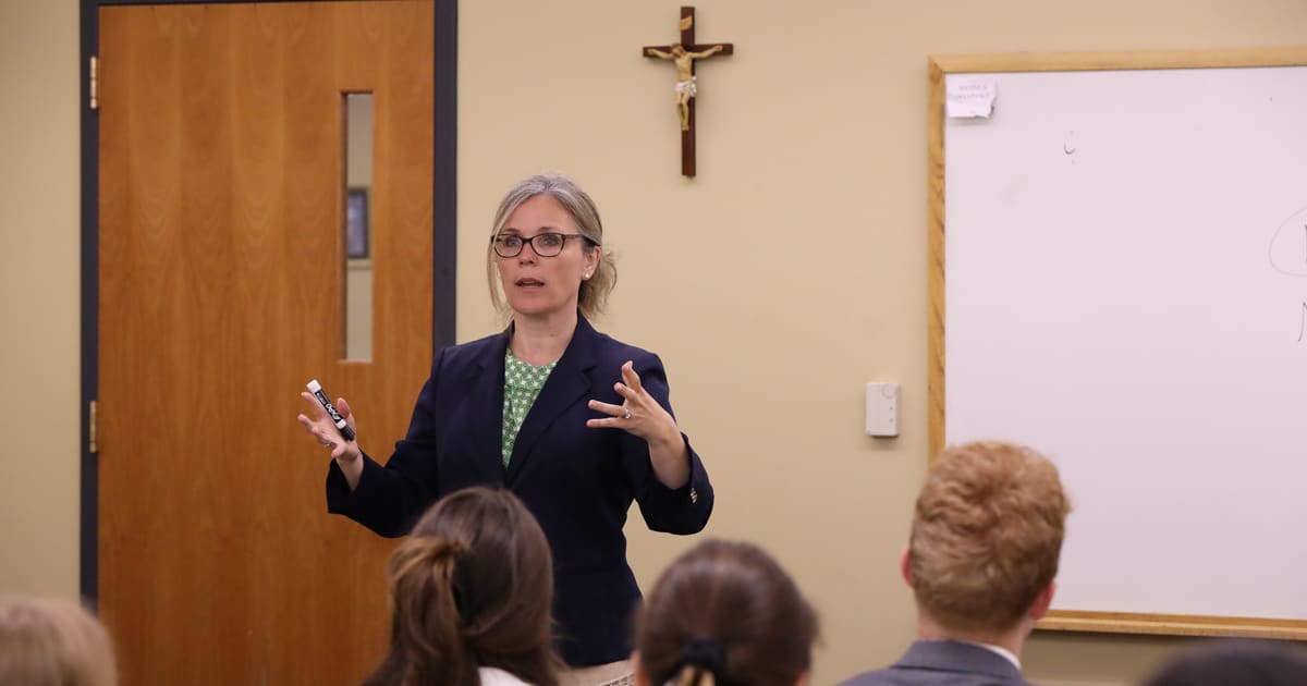 Christendom's vibrant Catholicism extends to the classroom, where 100% of the faculty are Catholic and teach from a Catholic worldview.