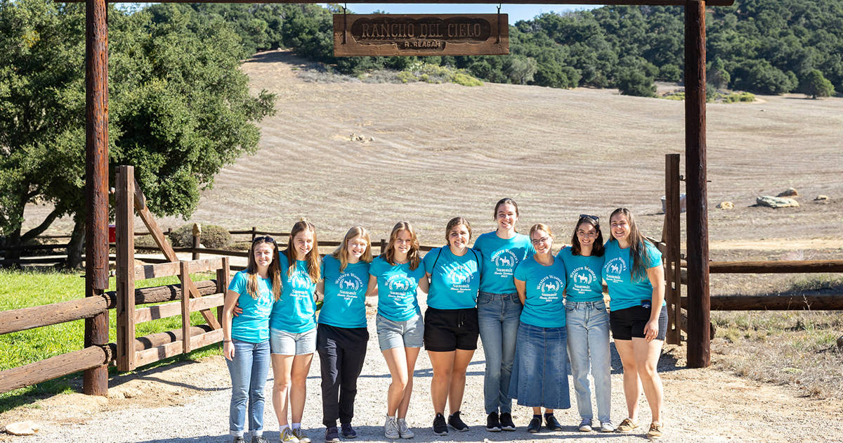 The Clare Boothe Luce Conference was held in Santa Barbara, California, this year. Students spent the majority of their time listening to speakers, but on Saturday morning they were also given a private tour of Reagan Ranch which was the favorite home of President Reagan during his presidency. Credit: Richard Garnica Photography.