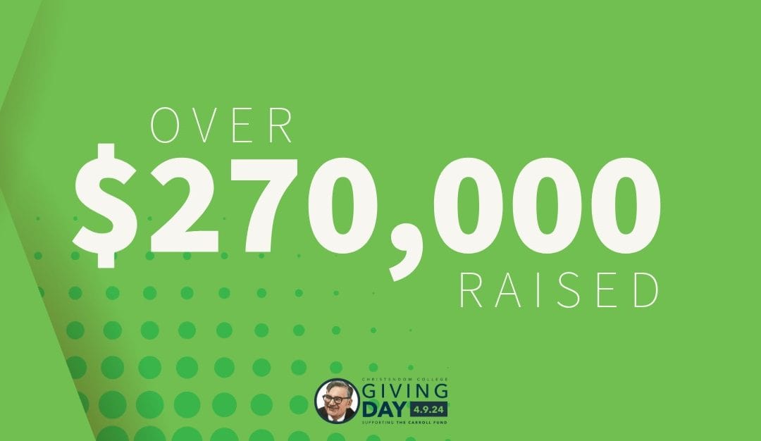 Alumni and Benefactors Raise Over $270,000 on Giving Day