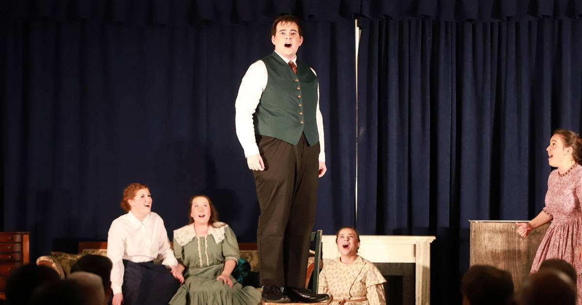 Samuel Francomb performs in "Little Women."