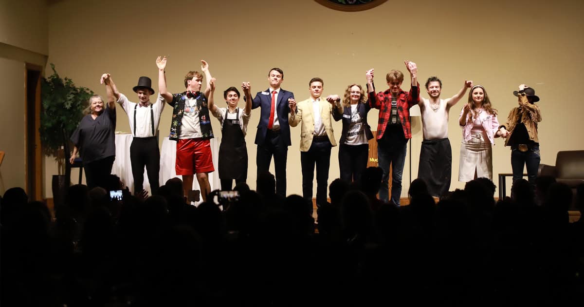 The show was a massive hit with audiences, successfully raising nearly $10,000 — a Mystery Dinner Theater record — for the annual senior class gift.