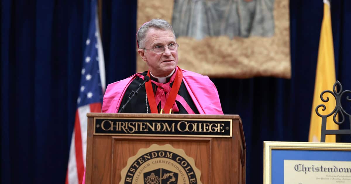 Archbishop Timothy Broglio of the Archdiocese of the Military Services was awarded the college’s Pro Deo et Patria Award for Service to God and Country.