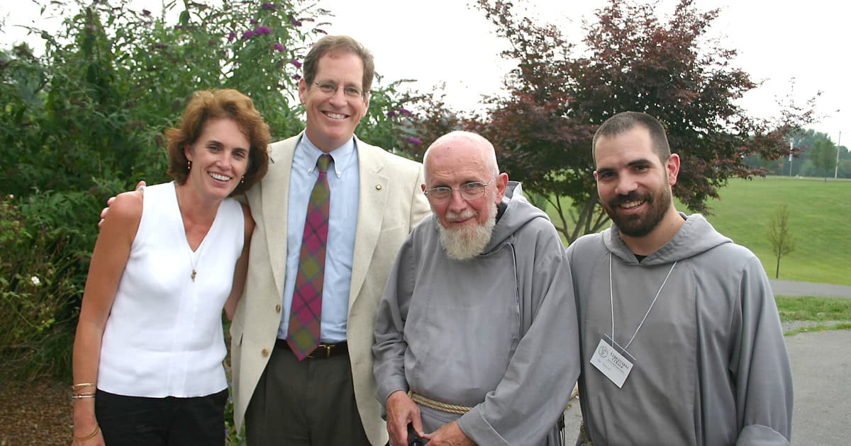 The O’Donnells with Fr. Benedict Groeschel at a 2005 summer conference.