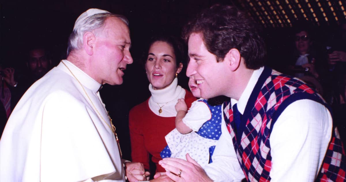 O’Donnells meet with Pope St. John Paul II in 1978.