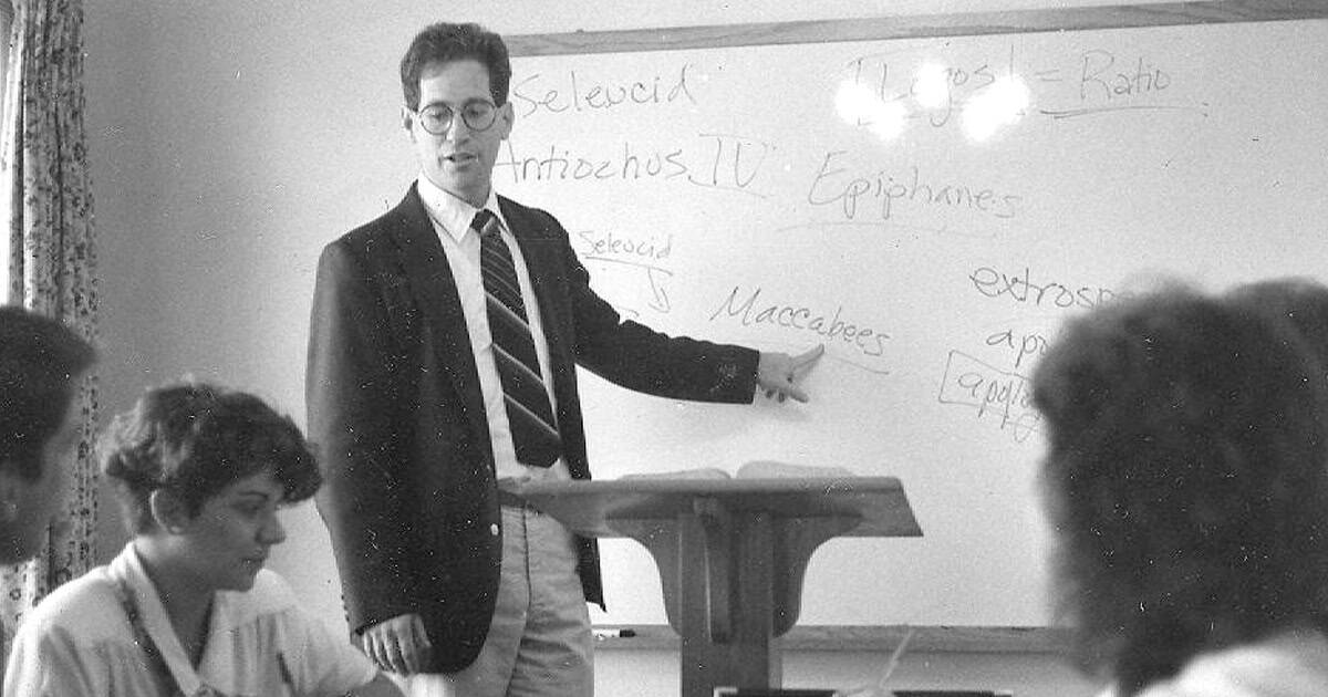 O'Donnell in the classroom. 
