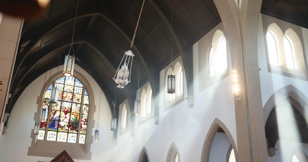The first time the thurible is tested in the chapel on April 23, 2024.