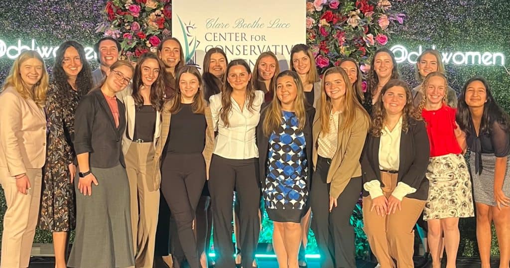 15 students traveled to Nashville to participate in the Clare Boothe Luce Summit.