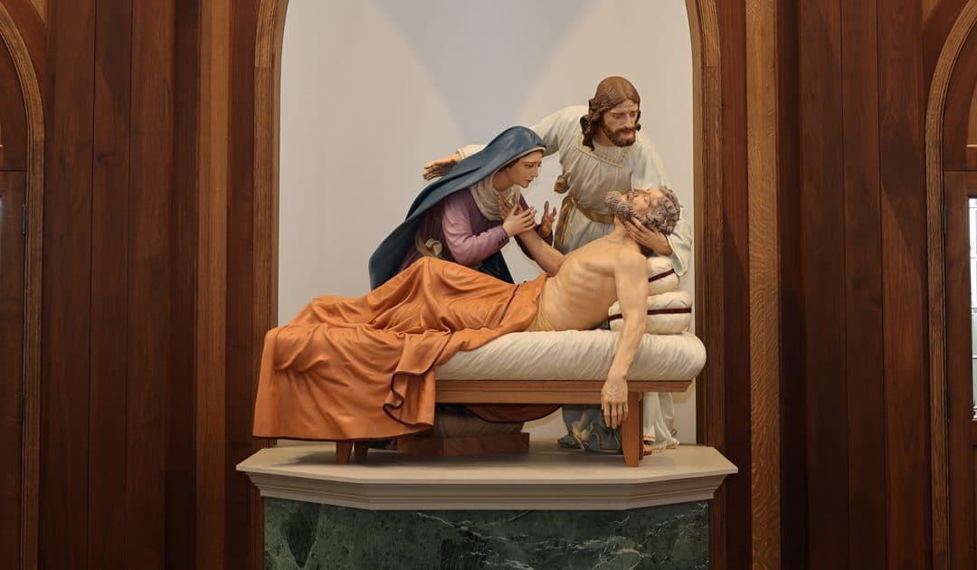 New Death of St. Joseph Sculpture Installed in Christ the King Chapel