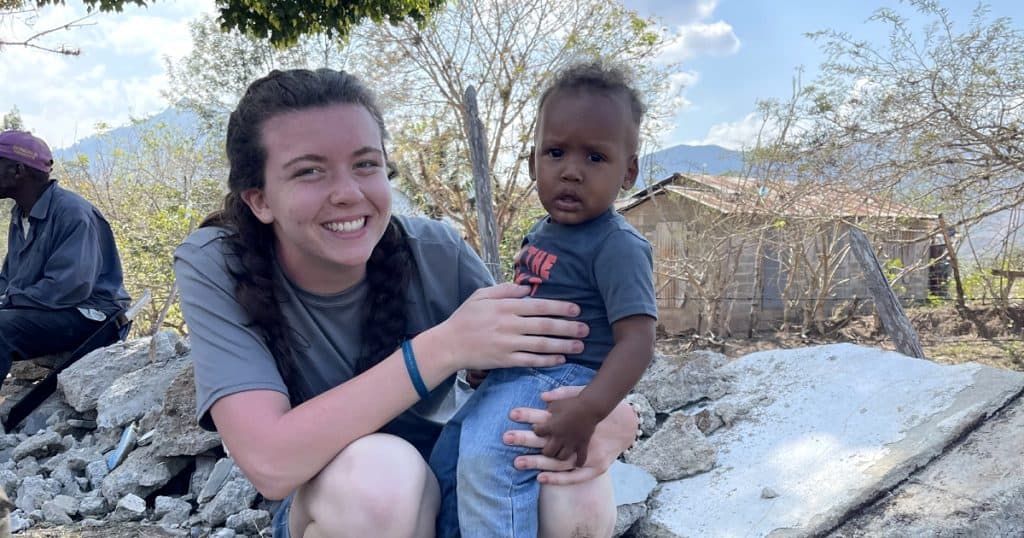 Students spent time with families in the Dominican Republic, helping rebuild two old chapels.