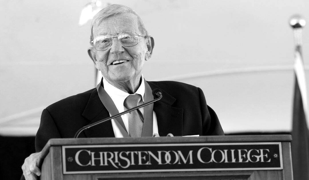 Christendom College Mourns the Passing of Legendary Football Coach Lou Holtz