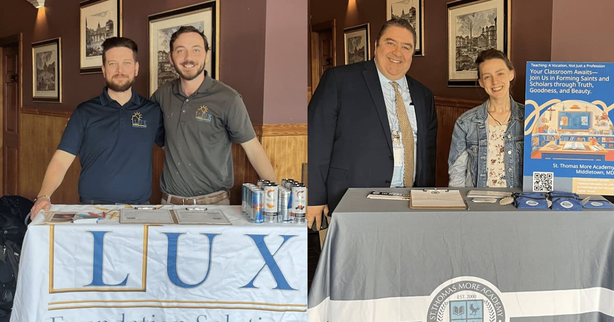 Recruiters from Lux and from St. Thomas More Academy were among the 30 recruiters who visited campus to meet with students this spring.