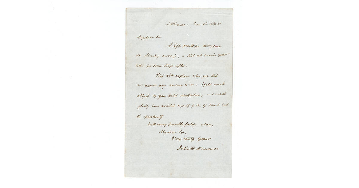 The letter from Newman.